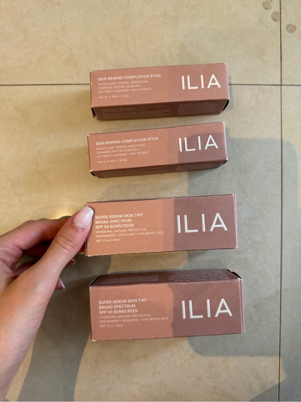 ILIA basics bundle (complexion stick, contour, spf)